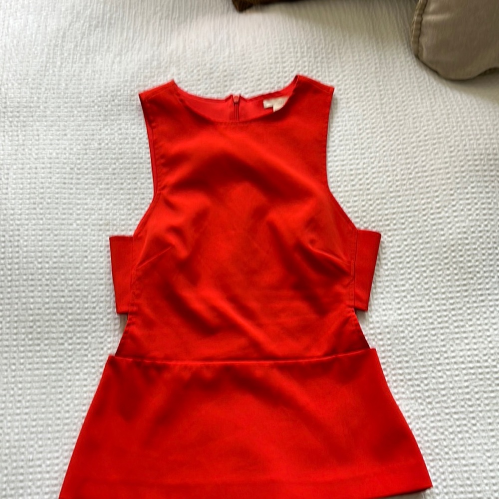 Red tank top with side slots